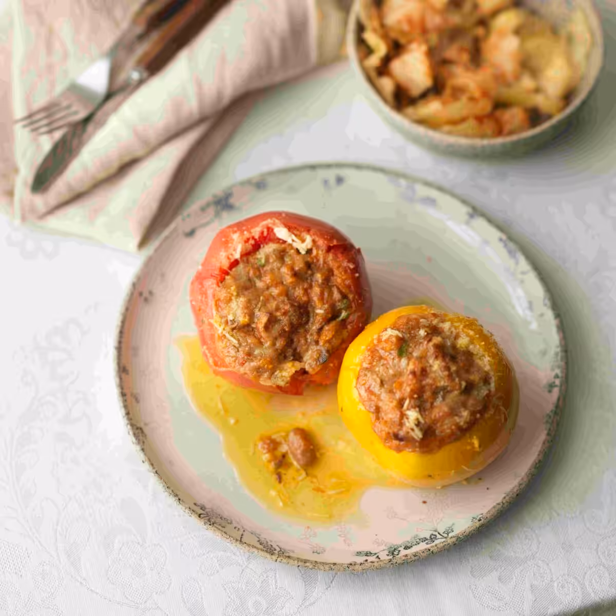 Gefüllte Tomaten mit Prebranac und Kupus